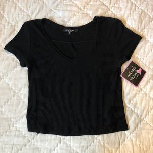 Black crop top